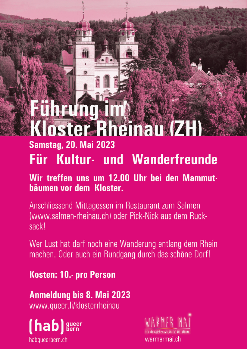 Führung Kloster Rheinau (ZH) Samstag 20 Mai